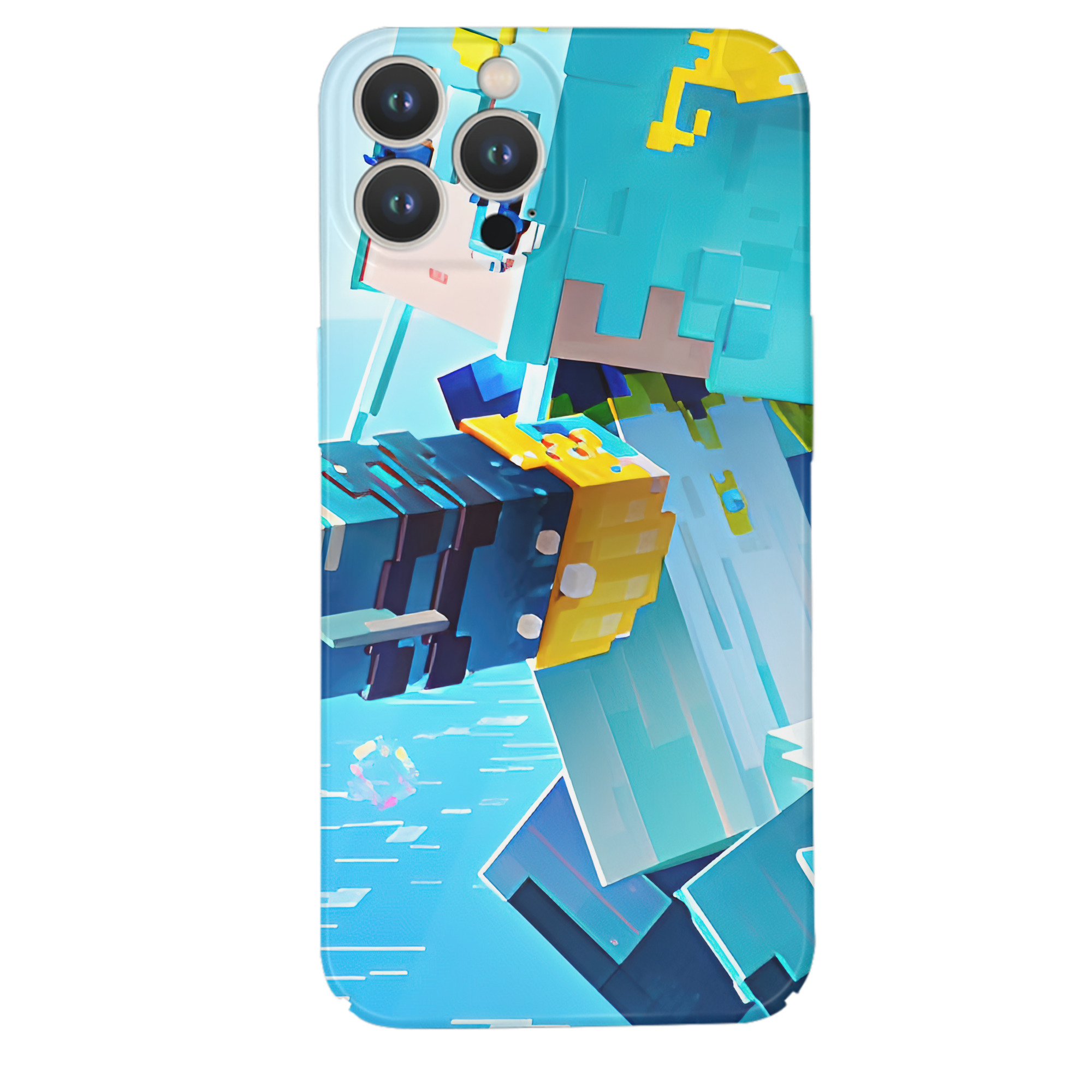 （画像用） マインクラフト ブロックの世界 Minecraft MC Block world 【iPhone 14シリーズ対応】ハードケース